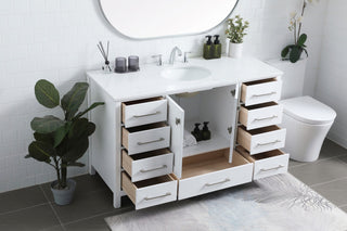 Isabel 54" SIngle Bathroom Vanity, White