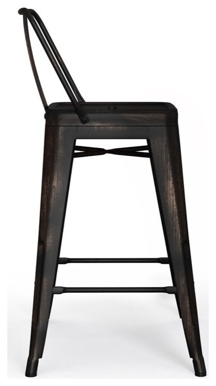 Rayne 24 inch Metal Counter Height Stool (Set of 2)