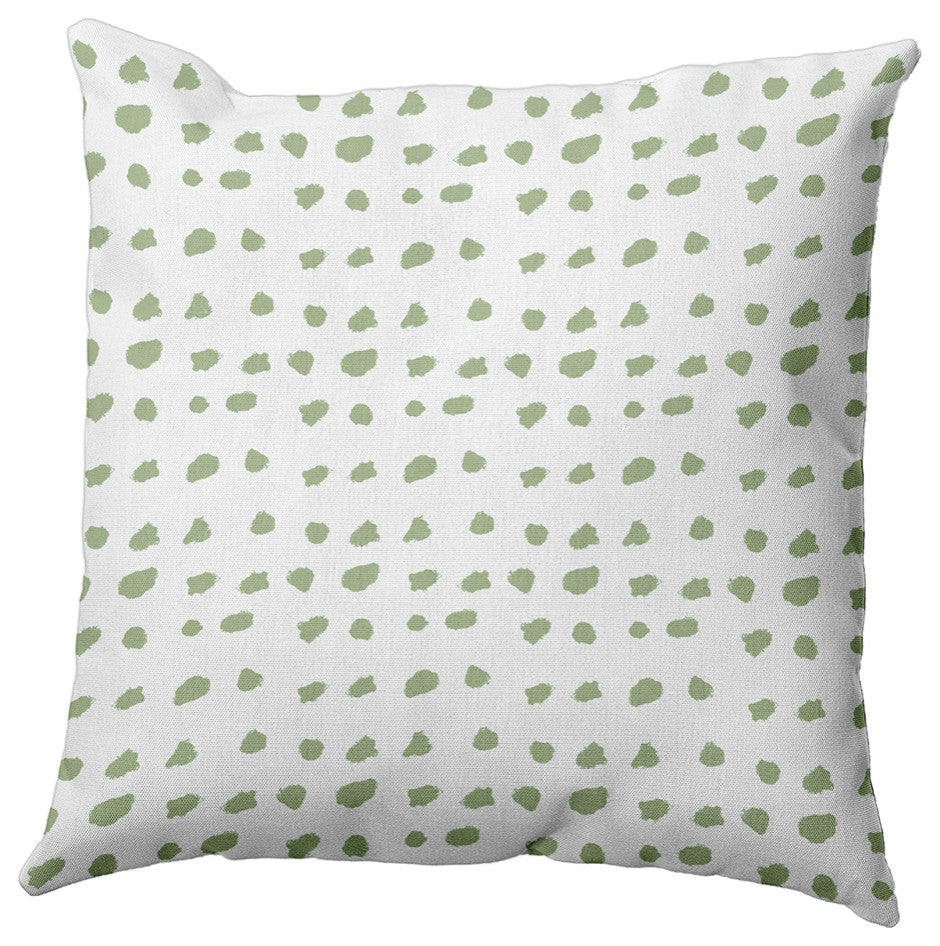 Dot Of Spots Decorative Throw Pillow, Fresh Green, 18"x18"