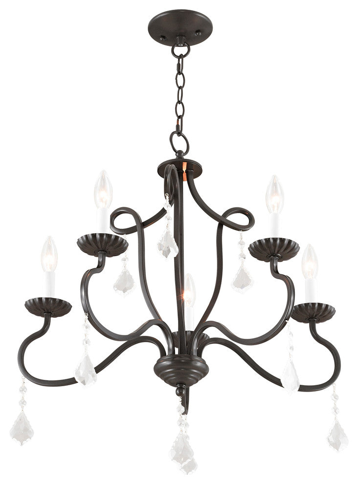 Callisto 5-Light Chandelier, English Bronze