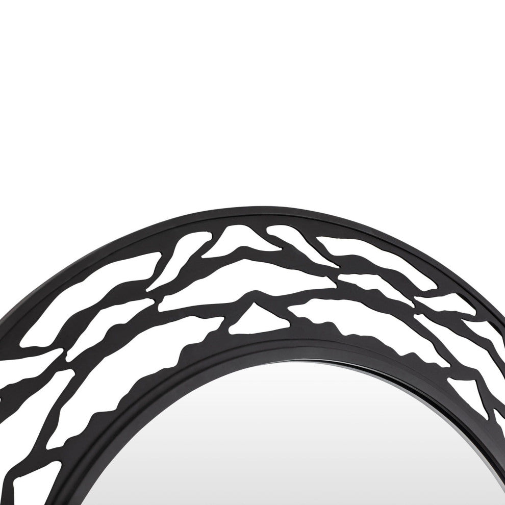 Varaluz 348MI33 Kato 33" Diameter Circular Bathroom Mirror - Carbon