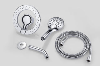 Valkrie 3-Spray Dual Wall Mount Fixed and Handheld Shower Head, Polished Chrome