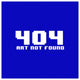 "Virtual Messages in the Real World - 404 Square Blue" Paper Art, 38"x38"