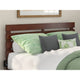 AFI Oxford Solid Wood Queen Size Headboard with USB Charging Station in Walnut