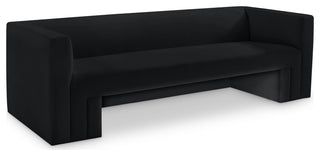 Henson Velvet Upholstered Sofa, Black
