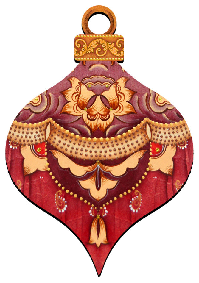 Red Round-Ball Ornaments, Set of 3