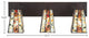 Apollo 3-Light Bath Bar, Dark Granite/Fiesta Art