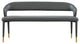 Destiny Upholstered Bench, Gray, Vegan Leather