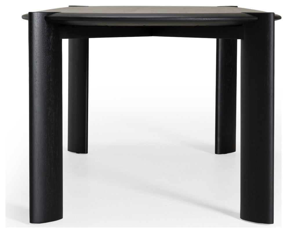 Modrest Steven Modern Black Oval Dining Table
