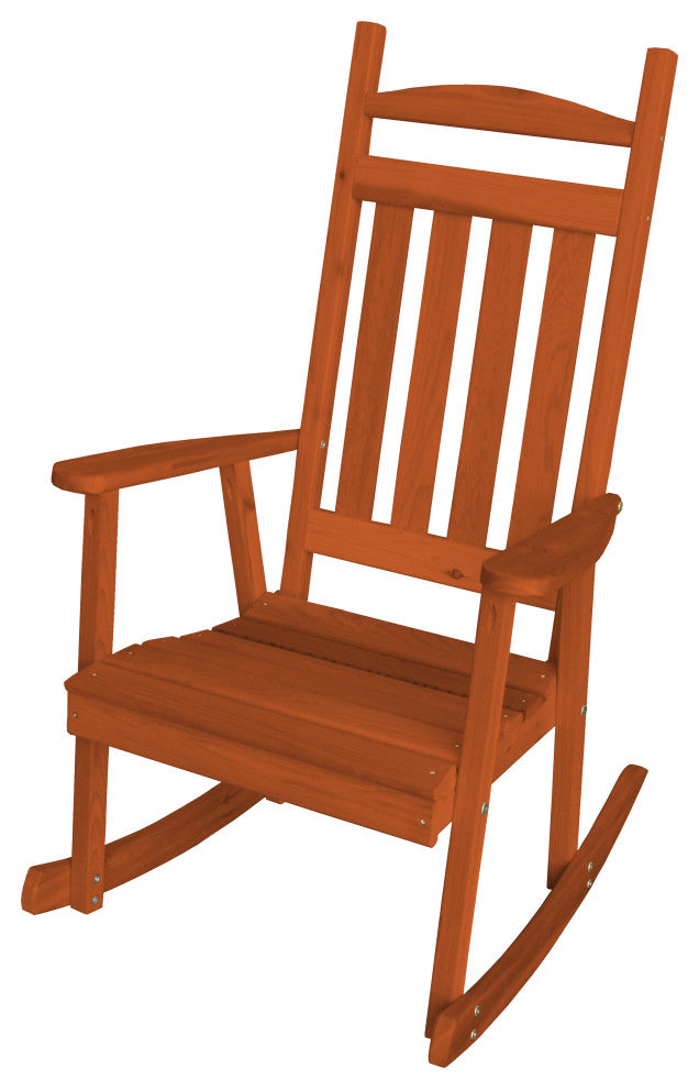 Cedar Classic Porch Rocker, Redwood Stain
