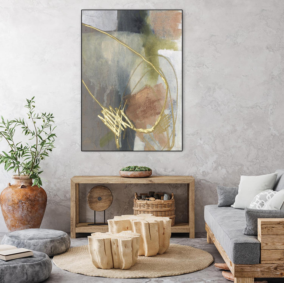 "Burnished Loops II" Framed Canvas by Giant Art 30"x40"