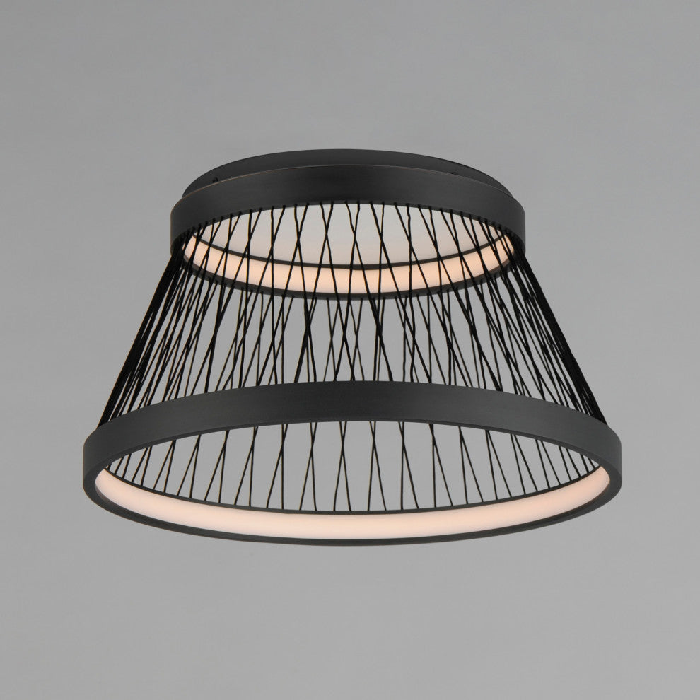 ET2 E20980 Loom 2 Light 23"W LED Flush Mount Ceiling Fixture - Black