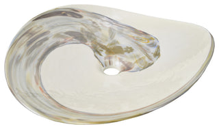 Sorrento Murano Glass Bathroom Sink, Abalone