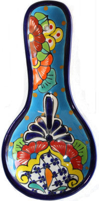 Flowers Talavera Ceramic Spoon Rest