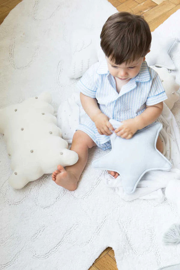 Biscuit Ivory Knitted Cushion