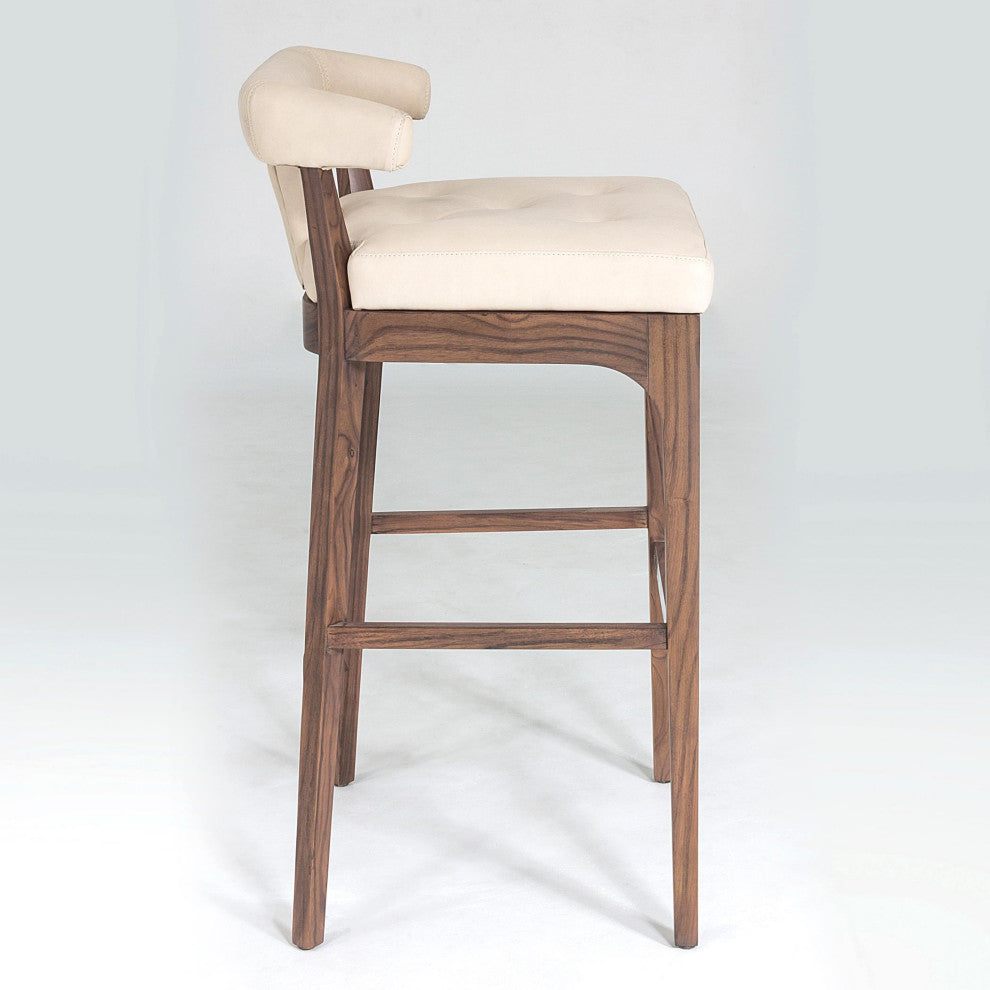Moderno Bar Stool, Ivory Marble