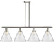 Innovations 916-4I-SN-G44-L Cone 12" 4 Light Island Light, Brushed Satin Nickel