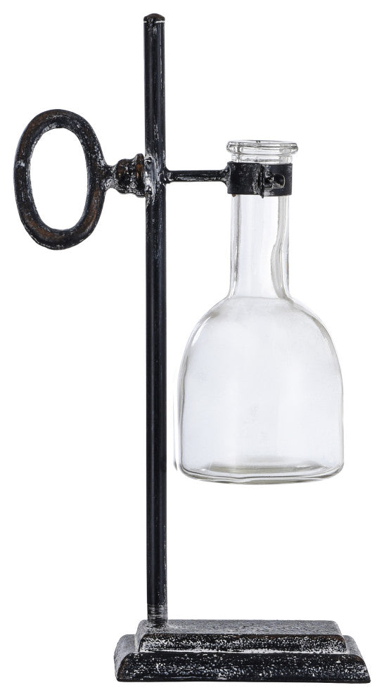 Matilda Flask Vase Key Potion Metal Table Accessory