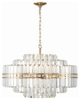 CRYSTORAMA Hayes 16 Light Aged Brass Chandelier