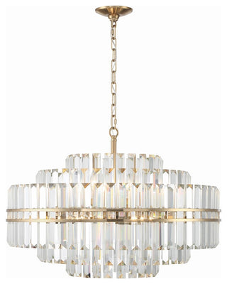 CRYSTORAMA Hayes 16 Light Aged Brass Chandelier