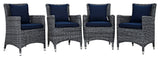 Summon 4-Piece Outdoor Patio Sunbrella Dining Set