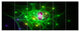 Green Fractal Space Circles, Abstract Canvas Art Print, 70"x28", 6 Panels