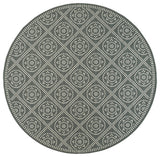 Oriental Weavers Marina Grey/ Ivory Geometric Indoor/Outdoor Rug 7'10" RND