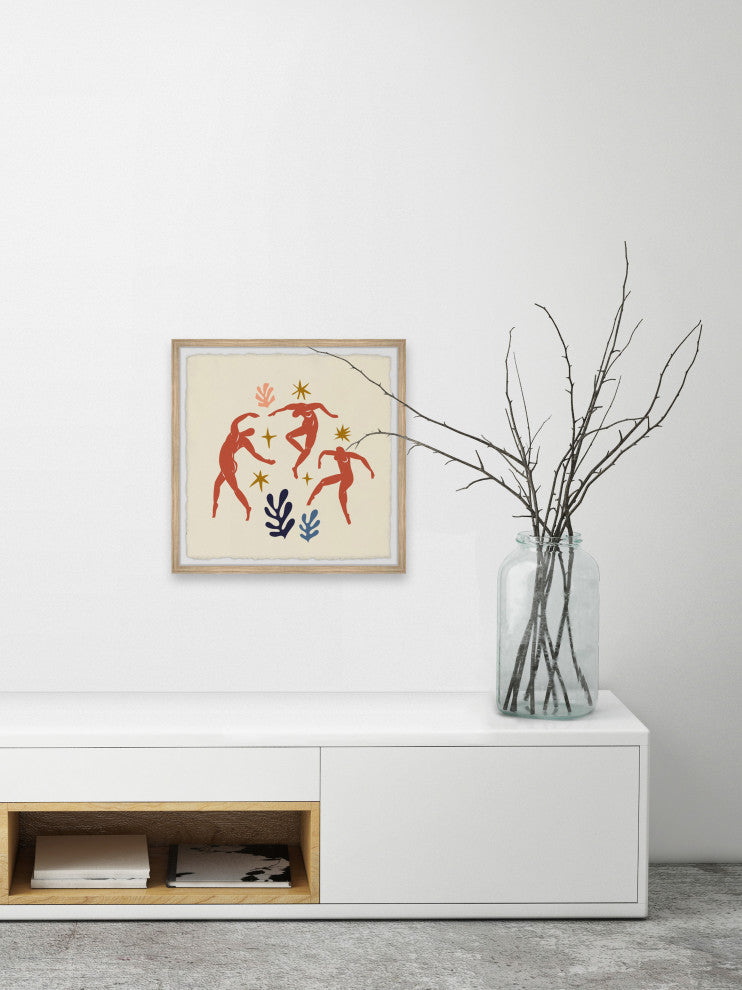 "Human and Plants Interact" Framed Painting Print, 24x24