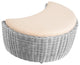 Romantic Collection patio set, Grey Frame Beige Cushion, Ottoman