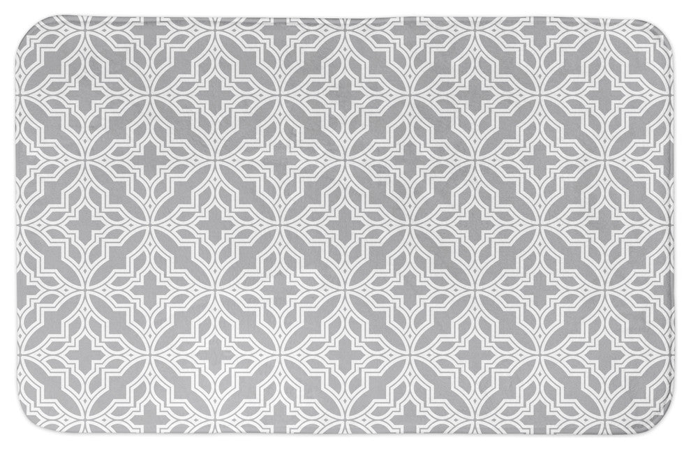 Gray Tile 34x21 Bath Mat