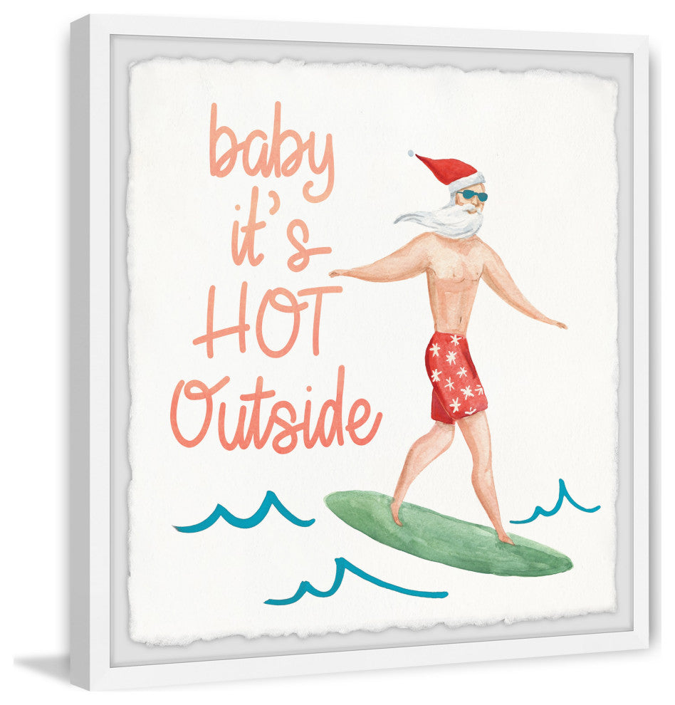"It's Hot Outside" Framed Painting Print, 18x18