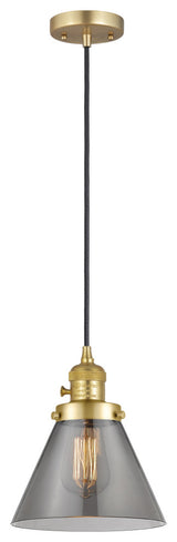 Innovations 201CSW-SG-G43 1 Light 8" Mini Pendant, Switch, Satin Gold