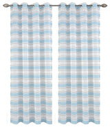 Deneuve Drapery Curtain Panels with Grommets, Blue