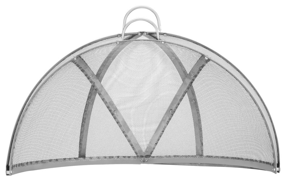 VEVOR 36" Fire Pit Round Wood Burning Spark Screen Cover Lid Stainless Steel