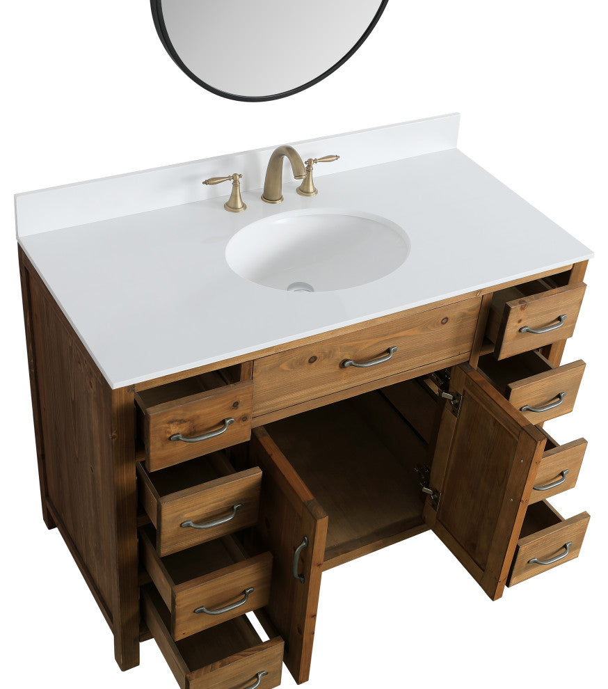 Bryson 48" Vanity Base Only, Walnut