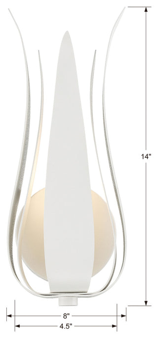 Broche 1-Light Matte White Wall Mount