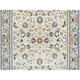 Ivory, Hand Knotted Nain, 250 KPSI Wool and Silk Runner Rug, 2'7"x14'0"
