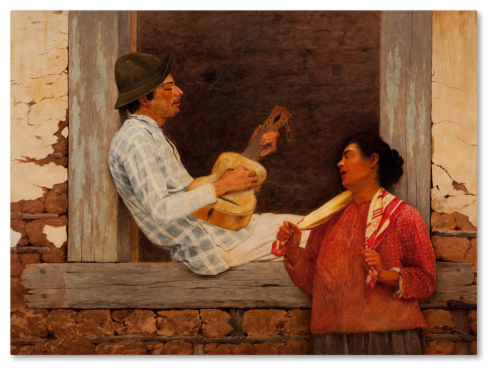 Almeida Junior 'The Guitar Player' Canvas Art, 32 x 24