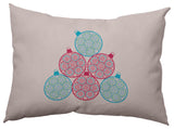 Fancy Ornament Stack Accent Pillow, Light Pink, 14"x20"