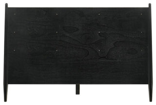 Armen Living Artemio Queen Platform Wood Bed Frame with Slim Track Arms in Black