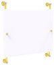 Carolina Crystal Landscape Frameless Rail Mounted Mirror, Polished Brass
