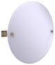 Montero Contemporary Frameless Round Beveled Edge Tilt Mirror, Antique Pewter