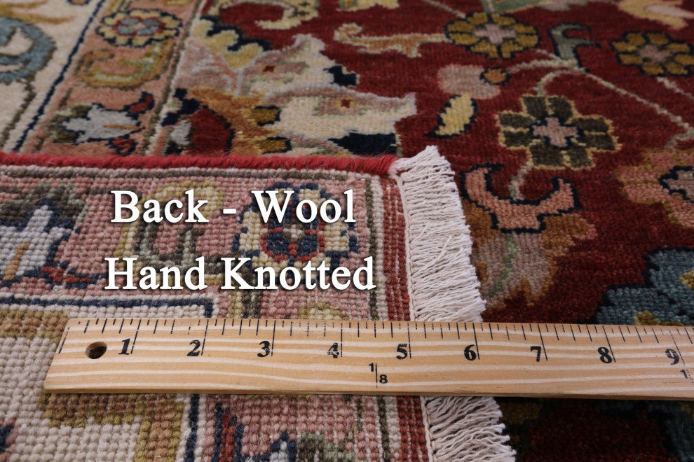 7' 8" X 9' 10" Hand-Knotted Persian Fine Serapi Wool Rug - Q14691
