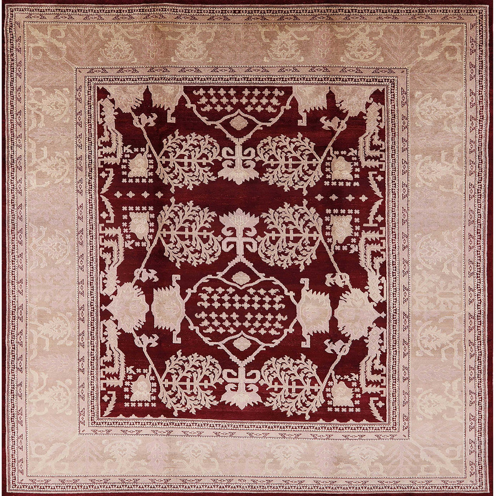 Ahgly Company Indoor Square Mid-Century Modern Area Rugs, 6' Square