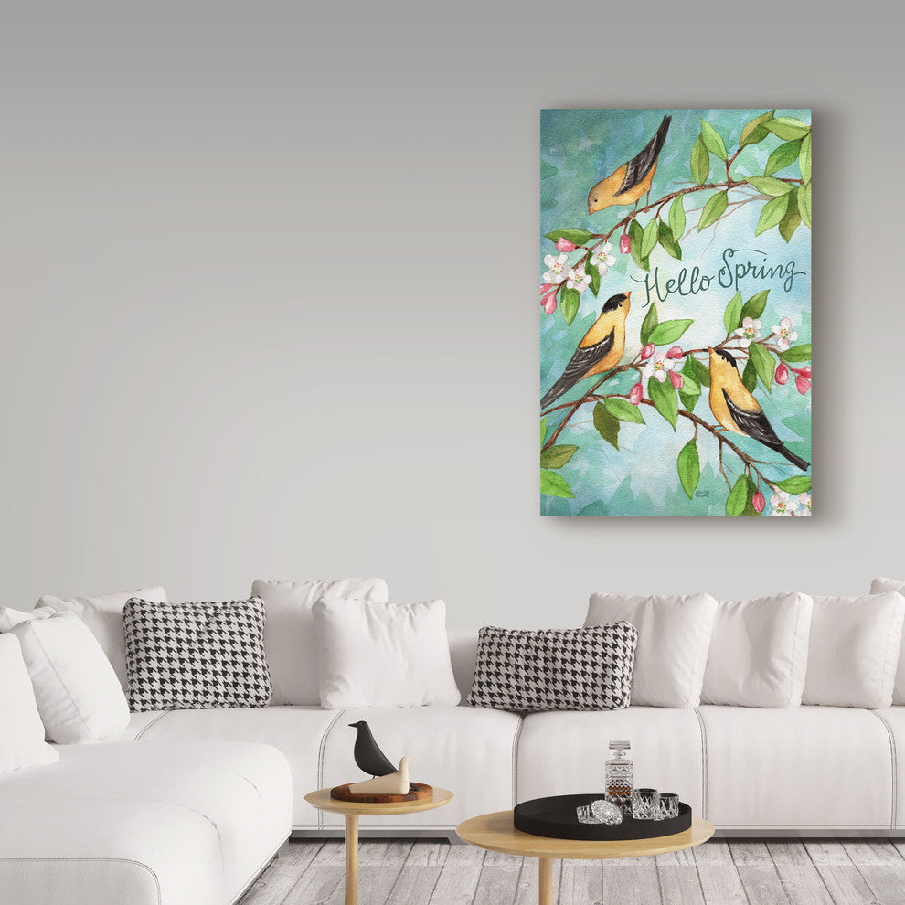 Melinda Hipsher 'Hello Spring' Canvas Art, 19"x12"