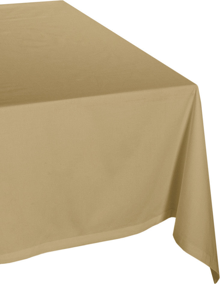Poly Tablecloth Beige 60"x84", Seats 6-8