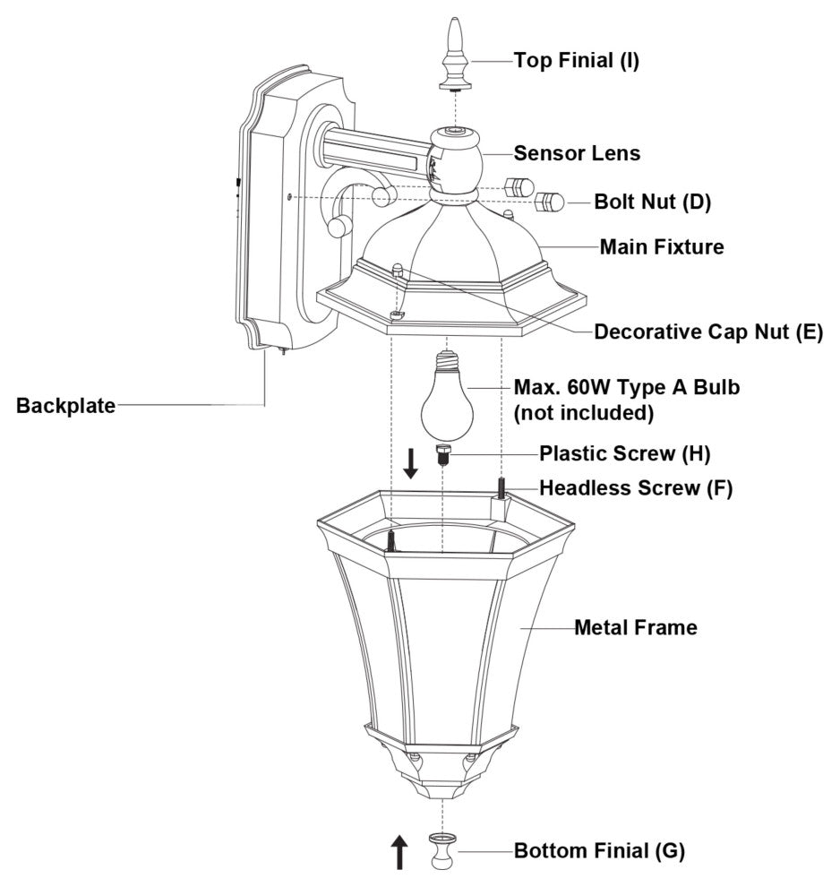 Newark 8" Outdoor Motion Sensor Wall Light Weathered Bronze