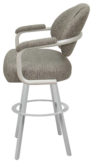 Swivel Metal Bar Stool M-70 Warren Base, Jetty June/White, 34"