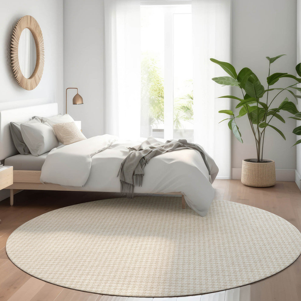 Indoor/Outdoor Hinton HN1 Linen Machine Washable 10' x 10' Rug