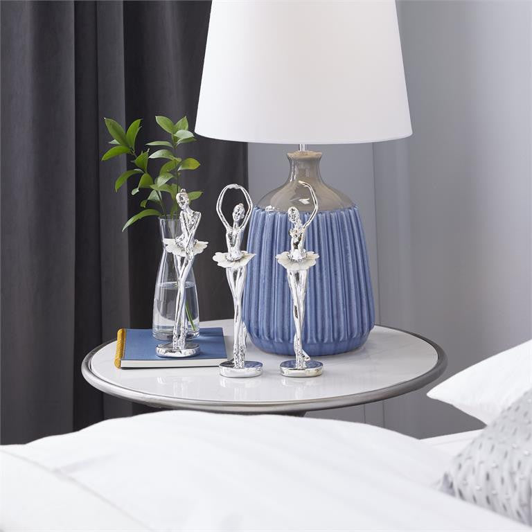 Silver Polystone Glam Dancer Sculptuer, Set of 3
